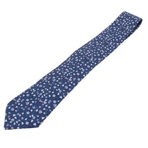 HERMES Floral Blue Men's Tie